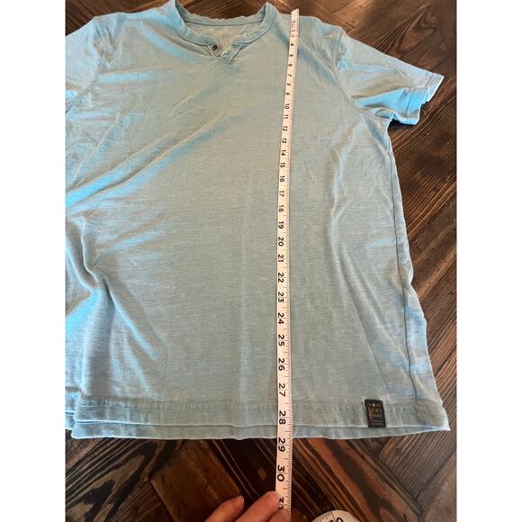 Lucky Brand Men's XL Blue Venice Burnout V-Neck Tee Shirt Lightweight Casual - Picture 5 of 8